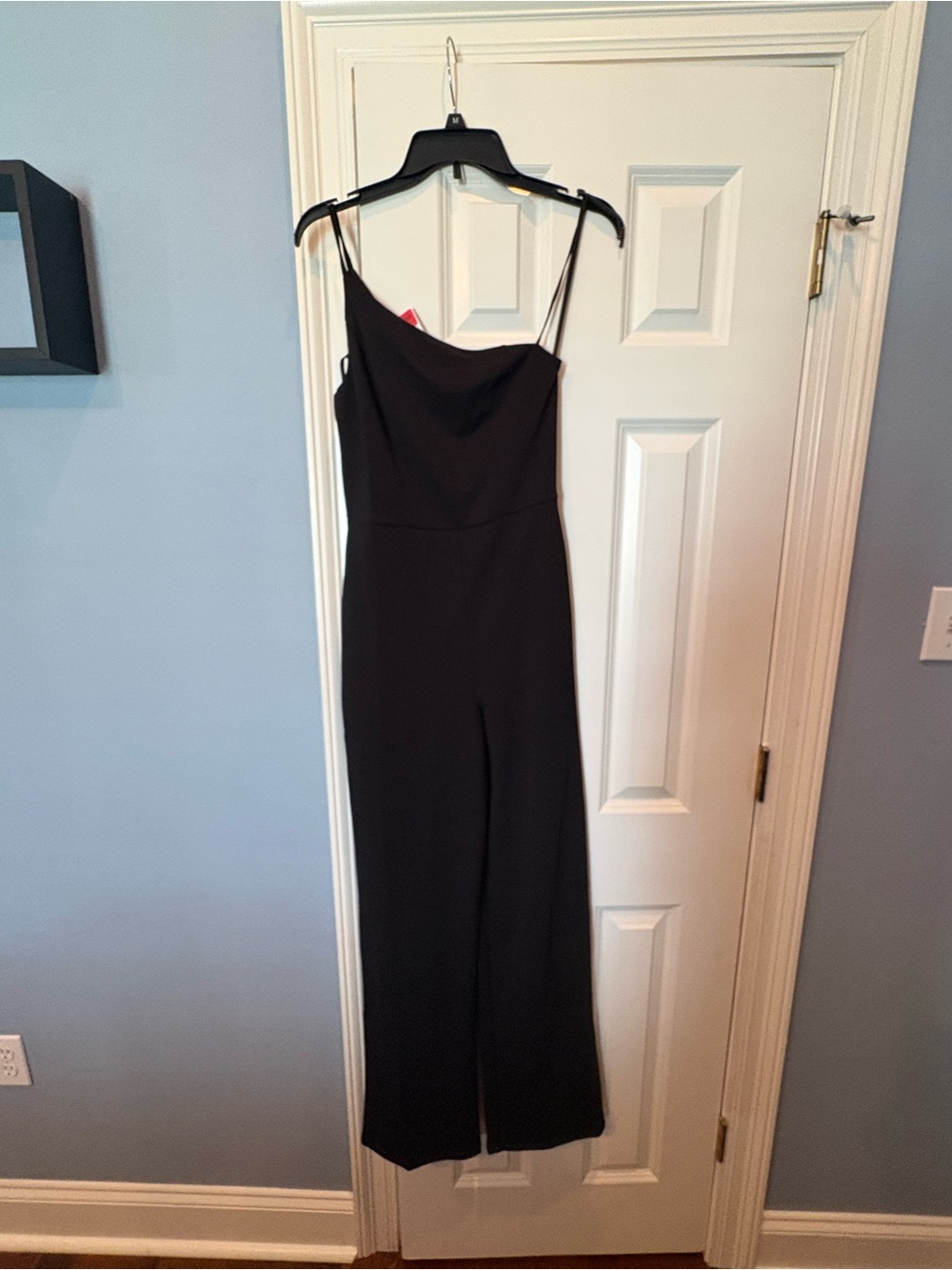 Women's Black Spaghetti-Strap Jumpsuit